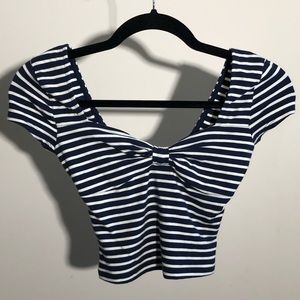 Abercrombie & Fitch striped crop top